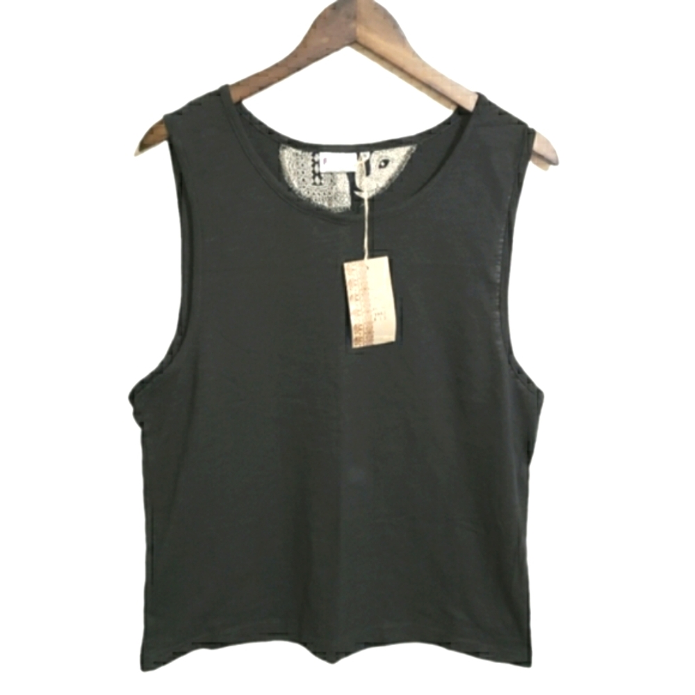 The Elephant Pants Black Tank Top Women's Size Large NWT